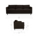 Teller - Sofa - Warm Black