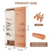 Wall Mounted Full Length Mirror With Shelf And Hook
