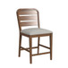Glinda - Fabric Counter Chair (Set of 2) - Brown / Light Gray
