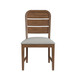 Glinda - Fabric Dining Side Chair (Set of 2) - Brown / Light Gray