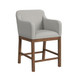 Glinda - Upholstered Fabric Counter Chair (Set of 2) - Brown / Light Gray