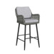 Bayhill - Fabric Barstool (Set of 2) - Black / Gray