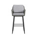 Bayhill - Fabric Barstool (Set of 2) - Black / Gray
