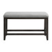 Elodie - Fabric Counter Bench - Charcoal / Gray