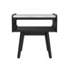 Lanette - End Table With White Marble Top - Black