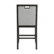 Elodie - Fabric Counter Chair (Set of 2) - Charcoal / Gray