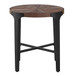 Chevron - Round End Table - Dark Brown / Black