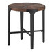 Chevron - Round End Table - Dark Brown / Black