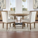 Aubrey - 5 Piece Dining Room Set (Table, 4 Chairs) - Brown / White