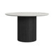 Sylvie - Round Dining Table With Faux Marble Top