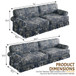 Luxuriously Comfortable Cloud Couch With Elegant Rolled Arms & Pleated Skirt Design
