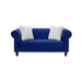 Brooke Navy Blue Velvet Chesterfield Living Room Set