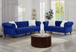 Brooke Navy Blue Velvet Chesterfield Living Room Set