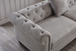 Blake Light Gray Chesterfield Sectional Sofa