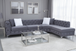 Valentino Modern Gray Velvet Sectional KF10003 by Xin Mark