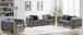 Valencia Gray Luxury Velvet Loveseat