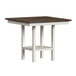 Brooks - 5 Piece Counter Set With Table And 4 Upholstery Seat & Wood Back Chairs - Medium Brown & White