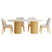 Sylvie - 5 Piece Standard Height Dining Set, Oval Table