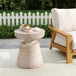 Outdoor / Indoor Lightweight Concrete Side Table, Travertine - Beige