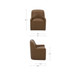 Maisie - Rolling Dining Chair Leather - Tan