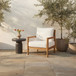 Raf - Outdoor Accent Chair - Natural