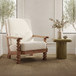 Ingrid - Accent Chair - Off White / Light Brown