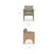 Bauer - Dining Chair - Sage Green / Light Brown