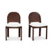 Emil - Dining Chair (Set of 2) - Cream / White / Dark Brown