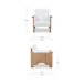 Bauer - Accent Chair - Cream / White / Light Brown