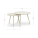 Kari - Outdoor Nesting Coffee Table - Cream / White