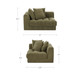Davie - Left Arm Facing Chair - Olive Green