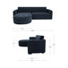Emmy - Sectional Left - Dark Blue