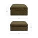 Swift - Storage Ottoman - Dark Green