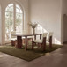 Mia - Dining Chair (Set of 2) - Beige / Dark Brown