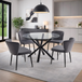 Oslo 5pc Dining Set With Gray Velvet Chairs KF10024/KF10027-Set-Gray by Xin Mark