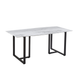 Tulsa 70.86″ Tempered Glass Faux Mable Finish Dining Table KF10023-TABLE by Xin Mark