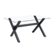 Madrid 59″ Long Tempered Glass Dining Table