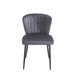 Gray Velvet Wing Back Dining Chair