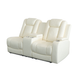 Off-White Breathable Leather Living Room Sectional
