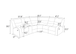 Brown Stripe Fabric Living Room Sectional