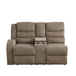 Brown Stripe Fabric Living Room Sectional