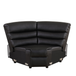 Black Semi Faux Leather Reclining Sectional