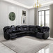 Black Breathable Leather Living Room Sectional GN4748 by G-Furniture
