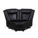Black Breathable Leather Living Room Sectional