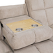 Off-White Stripe Fabric Reclining Living Room Set