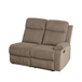 Brown Stripe Fabric Living Room 3-Piece Reclining Sectional