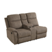 Brown Stripe Fabric Living Room 3-Piece Reclining Sectional