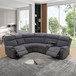 Dark Gray Stripe Fabric Living Room Sectional GS4735 by G-Furniture