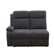 Dark Gray Stripe Fabric Living Room Sectional