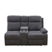 Dark Gray Stripe Fabric Living Room Sectional